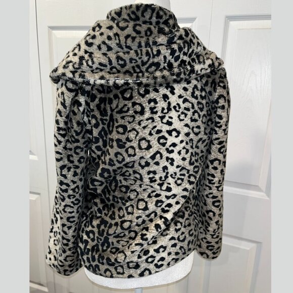 Alice + Olivia Leopard Print Faux Fur Coat Jacket Women’s Small - Picture 3 of 7